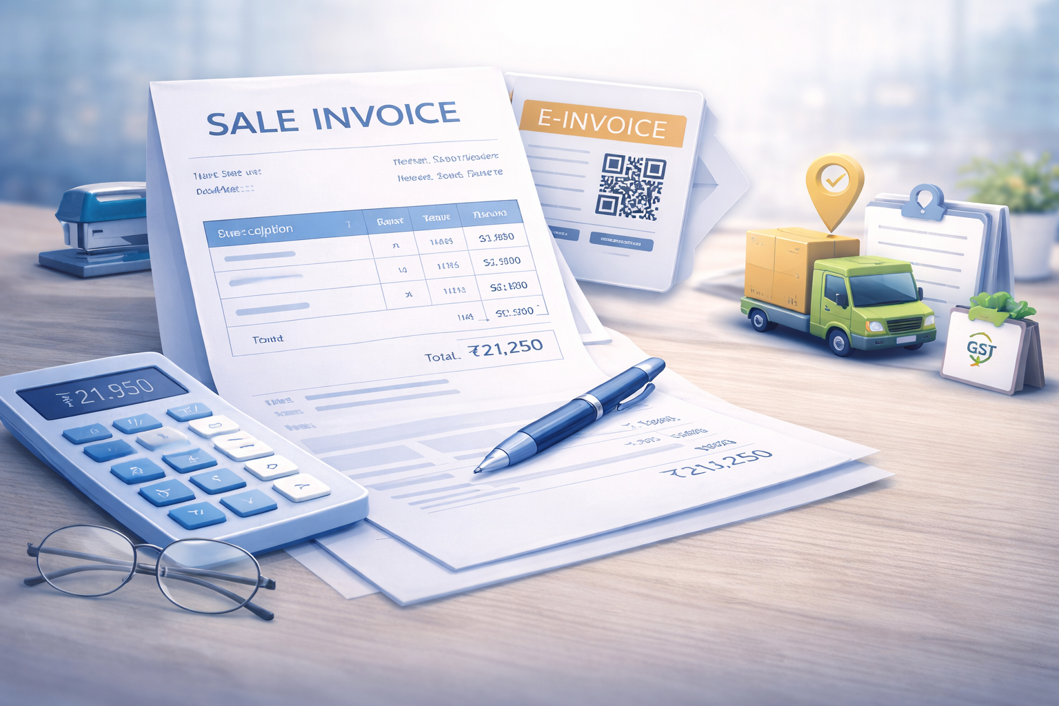 Sale invoices, e-invoicing and GST e-way bill